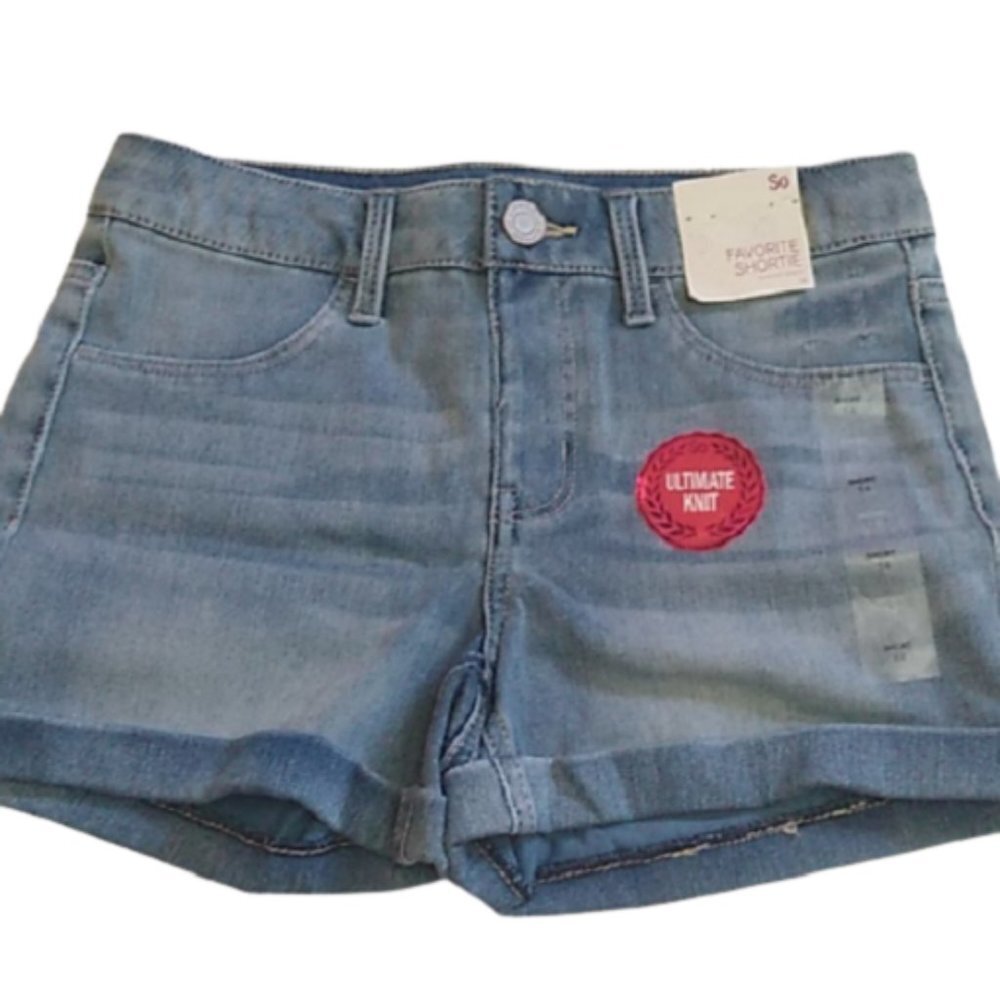 So Girl's Favorite Shorties, Light Wash, Size 14